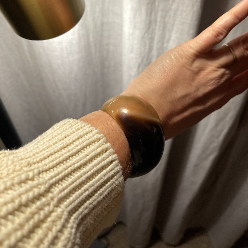 Horn cuff natural bracelet upcycled‎ earthy materials hippie statement jewelry